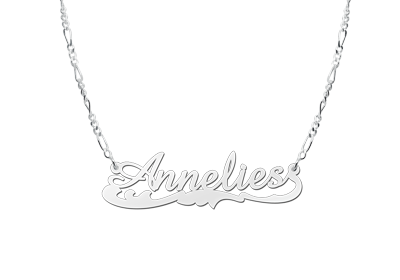 Silver Name Necklace model Annelies