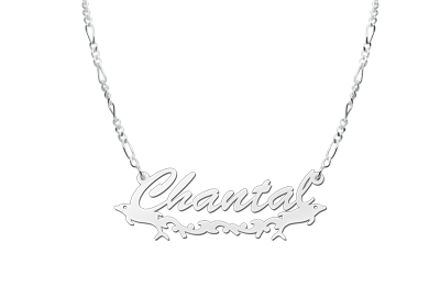 Silver Name Necklace model Chantal