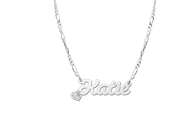 Silver name necklace, model Katie